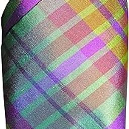 GREEN PURPLE PLAID Silk Pocket Square - Full-Sized 16"x16"-image-51