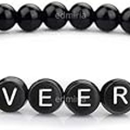 Bhai, Brother Bro, Bhau, Anna, Bhra, Veer, Dada Natural Black Onyx Stone Bracelet | Gifts for Brother Gifts from Sister | Rakhi for Brother Boys Men (Onyx6mm-Veer)-image-82
