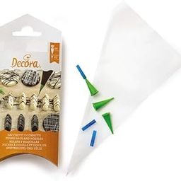 Decora Set Piping Bag and 10 NOZZLES for Writing 21 X 12 CM, Arancio-image-33