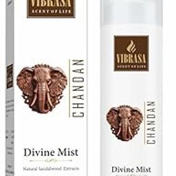 VIBRASA Divine Mist Chandan 100 ML Air Freshener Spray | Premium Air Freshener for Home and Mandir | Pure and Natural Fragrances for Worship and Meditation-image-67