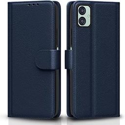 Pikkme Flip Cover Leather Finish | Inside TPU with Card Pockets | Wallet Stand and Shock Proof | Complete Protection Flip Case for Samsung Galaxy M04 / F04 / A04e(Blue)-image-89