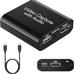 Video Capture Card with Audio, Capture Card with 4K HDMI Loop Out, 1080P 60FPS Video Recorder, Capture Card for Switch/PS4/PS5/X Box/OBS/Camera/PC, for Streaming/Gaming/Broadcasting/Video Conferences-8