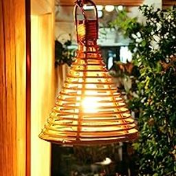 MARINE FURNITURE: INSPIRED BY NATURE. Natural Cane Lamp Shades Light ceiling Round Cover (SET of 2)-picture-20