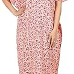 Women's Pure Cotton Kaftan Maternity Gown/Maternity WEAR/Maxi Dresses/Feeding Nighty/Comfortable Pre & Post Pregnancy Wear (X-Large, Maroon)-20