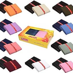KUNDAN SULZ GWALIOR MEN'S Cotton Shirt & Poly-Viscose Trouser Fabric Combo Set (Pack of 10; 1.20 & 2.25 Meters; Multicolor-01)-20