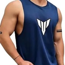 Men's Solid and Colorblock Sleeveless Gym Vest and Active Vest-image-70