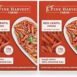 Pink Harvest Farms Red Lentil Pasta | No Rice - No Maida | Vegan | Gluten Free | High Protein | (Red Lentil Penne Pasta, 200 grams (Pack of 2))-image-50