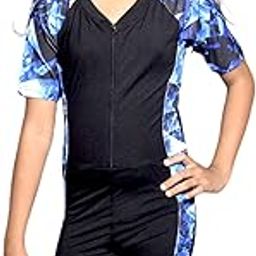Spandex Regular Fit Printed Half Sleeves Swim Suit for Girls | Swimming Suit | Adjustable, Breathable, Quick Drying Swim Suit for Swimming, Yoga, Gym Waterpark-image-70