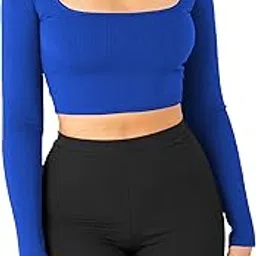 the blazze Women's Cotton Stylish Western Basic Solid Wear TV Oval Neck with Full/Long Sleeve Blouses for Women L654-picture-21