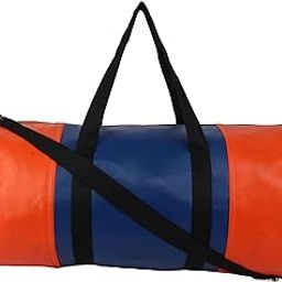 Duffles Sports Synthetic Leather Gym Bag with Shoulder Strap for Men and Women || Gym Bag (Royal-Blue-Orange)-53