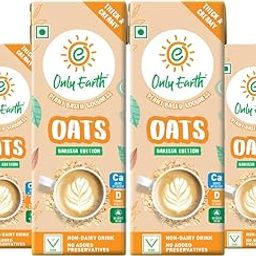Only Earth Oats Drink Barista Edition | Unsweetened Drink | Lactose Free | Preservatives Free | Plant Based | Dairy Alternative | Source of Calcium | Source of Vitamin D, B1, B2 & B12 | 180ML (Pack of 4)-image-7