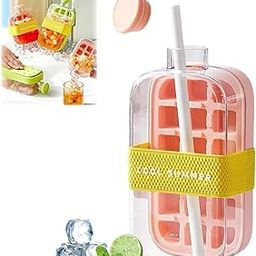 Homecloud 2-in-1 800ml Ice Cube Maker Water Bottle – Easy Press Release with Lid, Ice Bin & Straw – Leak-Proof, Freezer-Safe, BPA-Free – Perfect for Summer Cooling at Home or Outdoors-image-7