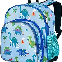Wildkin 12 Inch Backpack, Includes Insulated, Food-Safe Front Pocket and Side Mesh Water Bottle Pocket, Perfect for Preschool, Daycare, and Day Trips, Olive Kids Design - Dinosaur Land-image-55