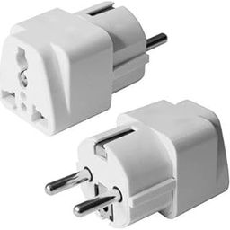Stackfine 250V Universal 2 Pin to 3 Pin Conversion Plug Type F for Au Us UK to EU Europe Plug Ac Power Travel Adapter-19