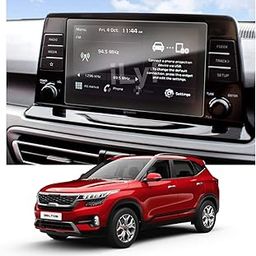 LF Hydrophobic Kia Seltos Car Accessories Navigation Or Music System (Stereo) Touch Screen Guard 8Inches (Company Fitted)-Clear-picture-28