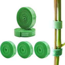 Anandi Green's 1 Meter x 12 MM Plant Ties Reusable Adjustable Gentle Plants Supports for Effective Growing Multi Use Support Tie Tape for Gardening Wire Organizer Cable Management (5, Green)-image-24