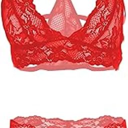 Sexy Lace Push-Up Bralette & Thong Lingerie Set for Women – Hot Baby Doll Night Dress | Stylish Fantasy Bra Panty Bikini for Honeymoon & Valentine-image-35