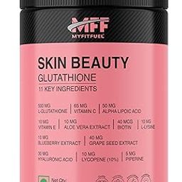 MyFitFuel Skin Beauty Glutathione (60 Capsules) with Lycopene, Vitamin C & E, Hyaluronic Acid, Biotin &more. For Men & Women Hydrated, Brightening, Radiant Skin. For Reducing Melanin & Glowing Skin-43