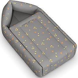 Cherilo 3 in 1 Baby Bed, Sleeping Bag & Carry Nest, Cotton Baby Bedding for New Born & Infant, Portable Bassinet, for Baby Carrying & Unisex Baby Sleeping Bed, 0M+ (Grey Leaf)-image-92