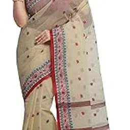 Women's Pure Cotton Tant Saree with Designer Border-image-95