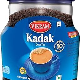 VIKRAM Kadak Dust Tea | Assam Tea | Premium Black Tea Powder | Strong,Aromatic Blend Perfect for a Bold and Refreshing Brew | Assam Chai Patti | 1kg Jar-image-43