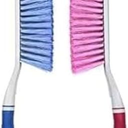 Long Bristle Dust Cleaning Brush | Ideal for Carpet Cleaning, Car Seat, Bed, Sofa, Curtains,-(Multicolor Pack of 2)-image-15