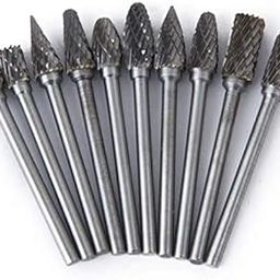 UJEAVETTE 10pcs Tungsten Steel YG8 Carbide Rotary Burr 6mm Head Diameter-image-71