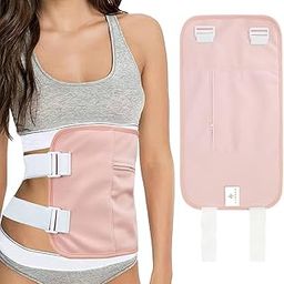 HANNEA® Castor Oil Pack, Reusable Organic Castor Oil Packs Wrap for Liver Detox and Fibroids, Castor Oil Pack Compress with Adjustable Strap, Pink-41