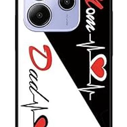 NDCOM for Premium Redmi Note 14 5G Back Cover Redmi Note 14 Back Cover | Stylish Redmi Note 14 5G Cases | Mom Dad Love Printed Metal Case-picture-11