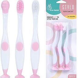 R For Rabbit STYLO Toothbrush For Kids & Toddler | New Born Baby Gum Stimulator & Toothcare - Pink White-22