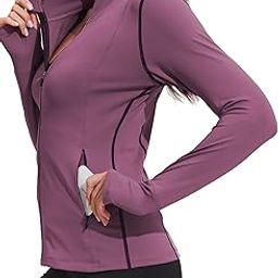 Womens Track Jackets Breathable Sportswear Full Zip Active Jackets Warm-Up Track Tops-image-44