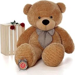 Brown Light Color Teddy Bear 4 Feet – Soft Plush Giant Stuffed Animal Toy for Girls, Girlfriend, Baby Shower, Birthday, Valentine’s Day Gift (Brown,48 inch)-4