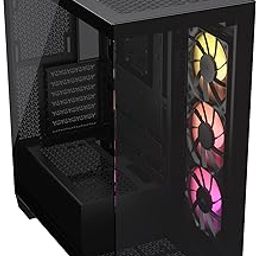 CORSAIR 3500X ARGB Mid-Tower ATX Dual Chamber PC Case – Panoramic Tempered Glass – Reverse Connection Motherboard Compatible – 3X CORSAIR RS120 ARGB Fans Included – Black-19