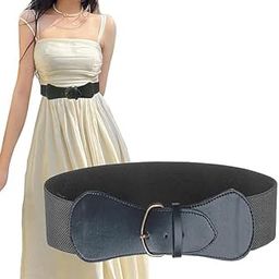 Women's Elastic Wide Stretchy Waist Cinch Belt Waistband Waist Belt For Women Dresses Elastic Belt Cinch Elastic Women Belt For 28"-42" Waist, Black-8