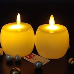 SATYAM KRAFT Flameless and Smokeless Apple Shape LED Tea Light Decorative Candles Perfect for Gifting, Home Decor, Birthday, Chistmas, Decoration(Yellow, 5 cm) (2)-image-48