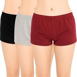 Pack of 3 Women's Cotton Boyshorts Stripe Knickers | Ultra-Soft Comfortable Stretchable Ladies Innerwear Panties -Multicolor-image-76