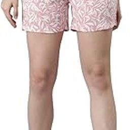 Womens' Printed Medium Pink Mid Rise Woven Viscose Lounge Shorts-picture-17