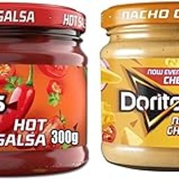 Doritoss Hot Salsa and Nacho Cheese Dip Set, 300g and 280g Pack Of 2 Glass Jar-17
