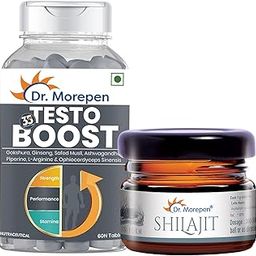 DR. MOREPEN Testo Boost - 60 Tablets & Shilajit Resin - 15 g (Black)-1