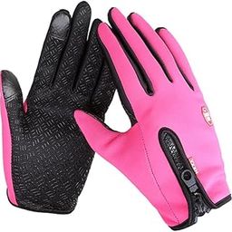UJEAVETTE® Thermal Windproof Waterproof Winter Gloves Touch Screen Mittens Pink M-20