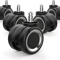 SHREYANSH™ Heavy-Duty Nylon Ring Office Chair Wheels: Noise-Free, Smooth Gliding, Universal Fit-Supports Up to 1000lbs, For Ultimate Durability and Quiet Operation (Pack of 5 Premium Caster)-image-73