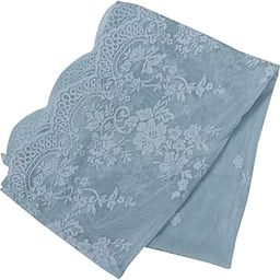 3nh Half Curtain Half Curtain Short Curtain, Lace Curtains for Small Window, Small Lace Tulle Half Curtain Valance for Window (Blue) Half Curtains for Windows Half Curtains for Windows-image-39