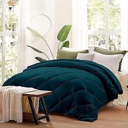 Purist Bedding Duvet Blanket Double Bed Double Size Comforter for Heavy Winter Microfiber 600 GSM Diamond Stitch Quilt (90"x100") Rajai Double Bed Comforters Teal-image-22