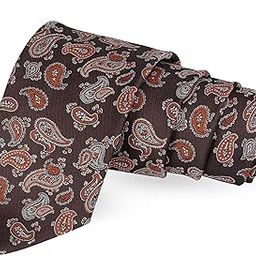Trend Setting Brown, Orange & White Colored Microfiber Necktie for Men-image-60
