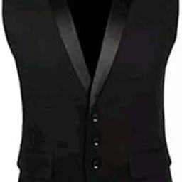 Men Slim Fit Single Breasted Tuxedo Waistcoat-image-42