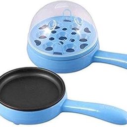 Osimola Single Handle egg bowler and Capacity of 7 Eggs Egg Boiling Non-Stick Steamer and Egg Frying Pan Machine 2 in 1 Single Layer Egg Boiler Omelette Maker and Other Egg Variety-image-85