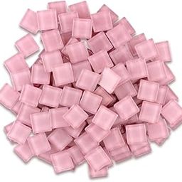 Glossy 15x15x3.5mm Crystal Glass 200 Gm Charm Pink PK-600-image-82