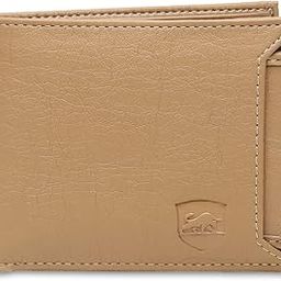 Slider Design PU Leather Wallet for Men, 6 Card Slots, 2 Currency & Secret Compartments, 1 Coin Pocket, 1 ID Card Slot (Beige)-image-31