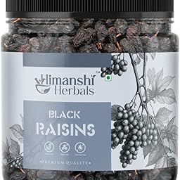 Himanshi Herbals Black Raisins | Natural & Sun-Dried | Rich in Antioxidants & Iron | Supports Digestive Health & Boosts Energy | Ideal for Snacking, Baking, & Cooking | 1000.0gram (Pack of 2)-image-43