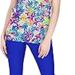 Originals Without Pads Two-Piece Swimming Costume Lycra T-Shirt & Tights Set for Women Wear (L to 7XL)-picture-33